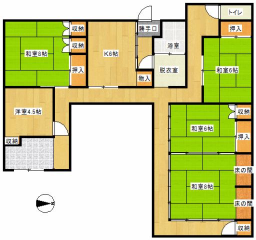 Floor plan for House 139 (Shimohira Ward)