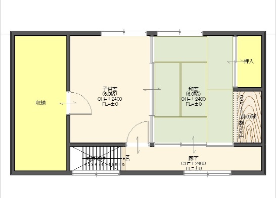 Floor plan for Live in the town center, compact renovated house (with sunken hearth)