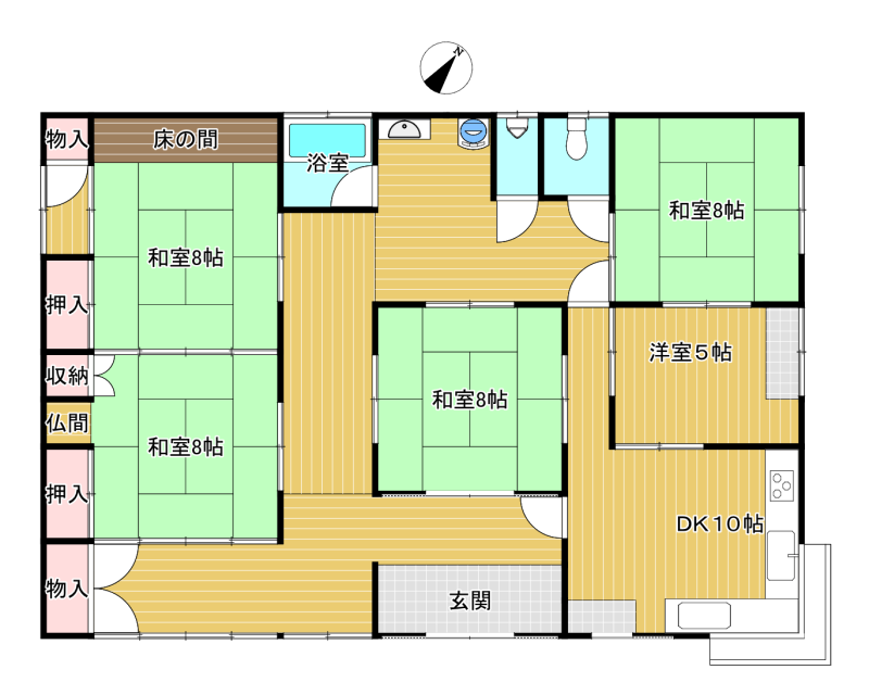 Floor plan for 1990s wood house on a large plot in Iwate