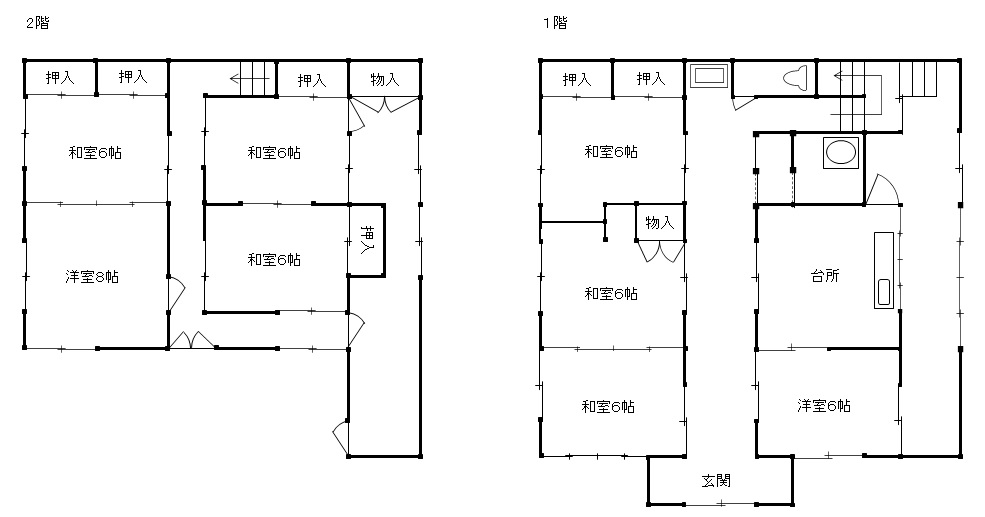 Floor plan for 1970s wood house in Aomori