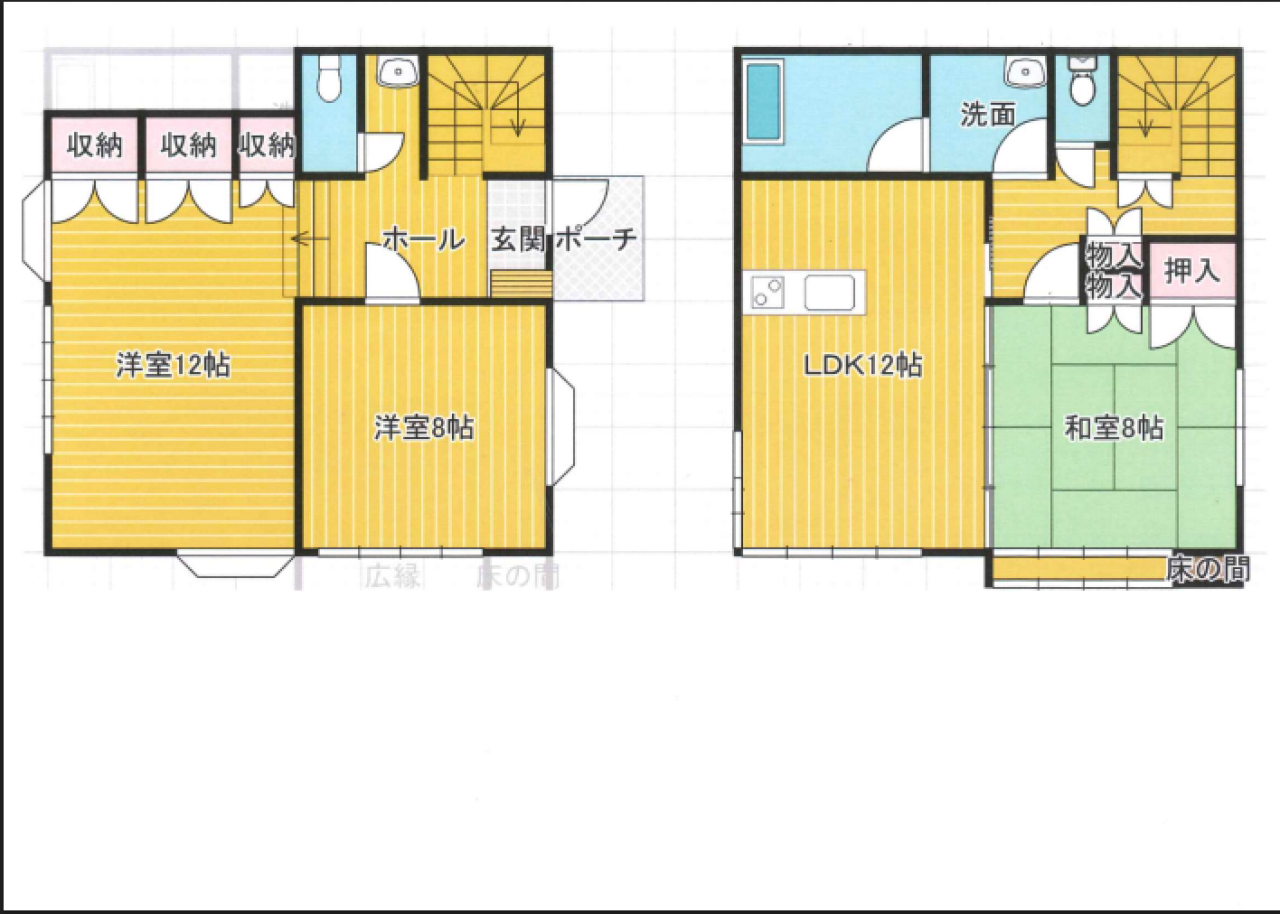 Floor plan for 1990s wood house in Tochigi