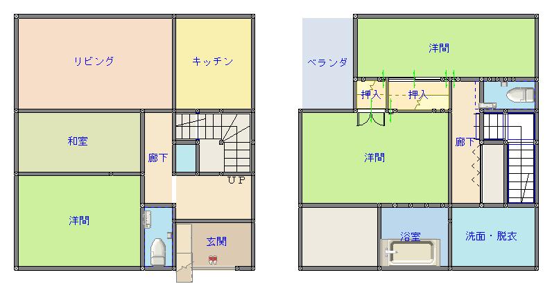 Floor plan for 1990s steel-frame house in Uchinoura, Kimotsuki
