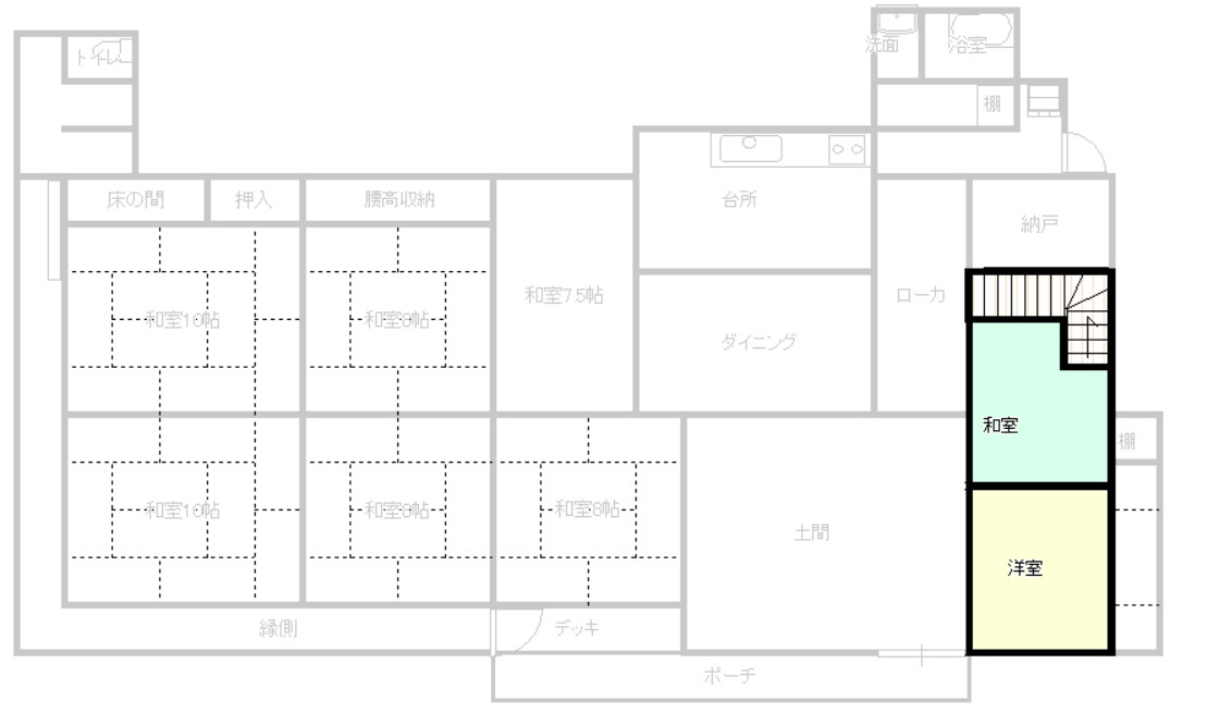 Floor plan for 1920s house on a large plot in Yamanashi