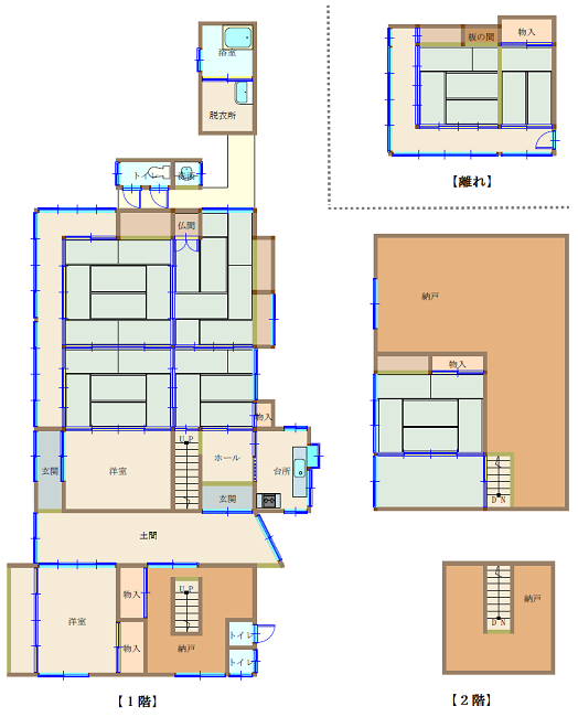 Floor plan for 1940s wood house in Okayama