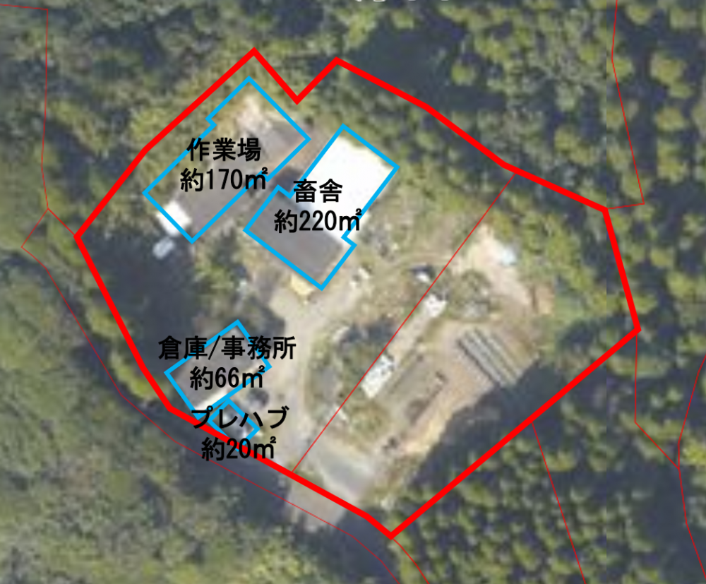 Floor plan for 1990s steel-frame house with outbuildings in Aira, Kanoya