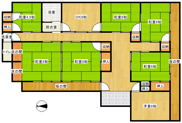 Floor plan for House 121 (Nakazawa Ward)