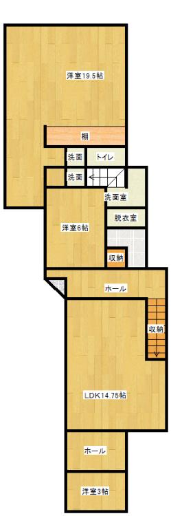 Floor plan for House 61 (Town Fourth District)