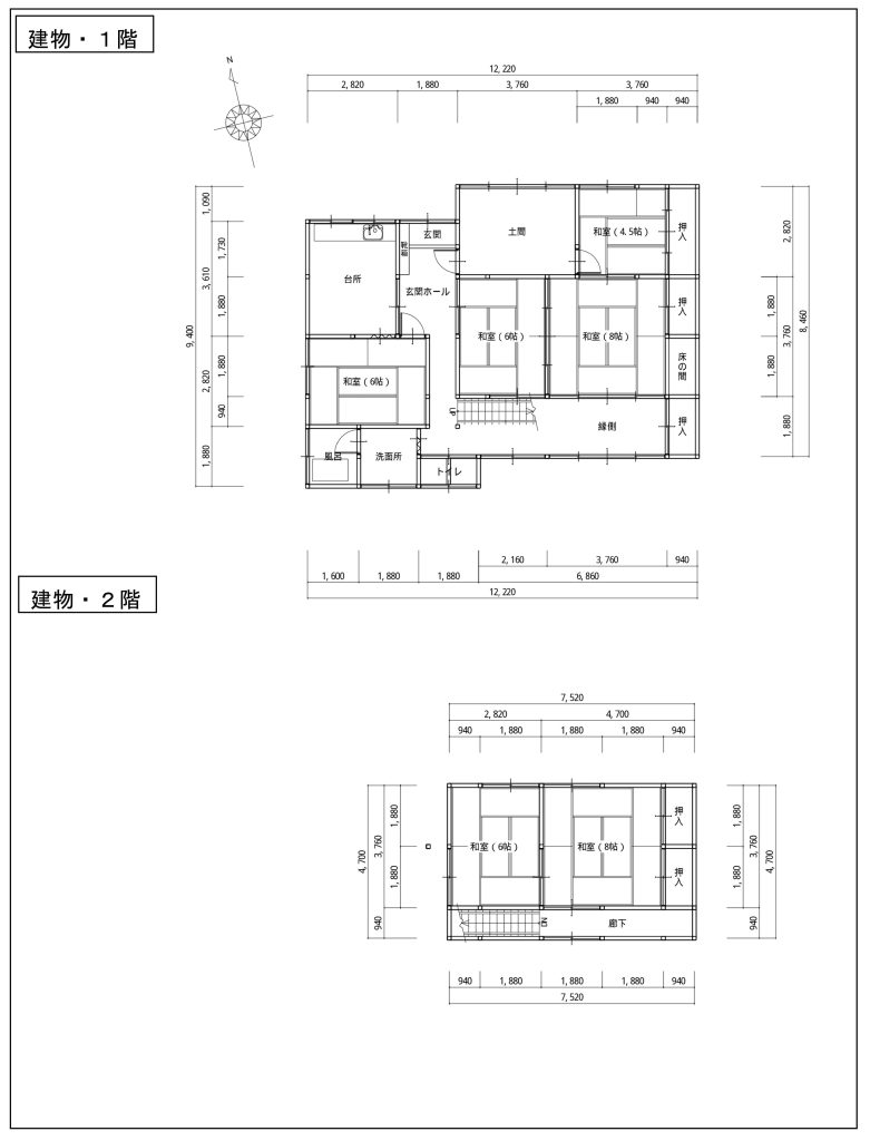Floor plan for 1970s wood house, 13-min walk to station, Fukui