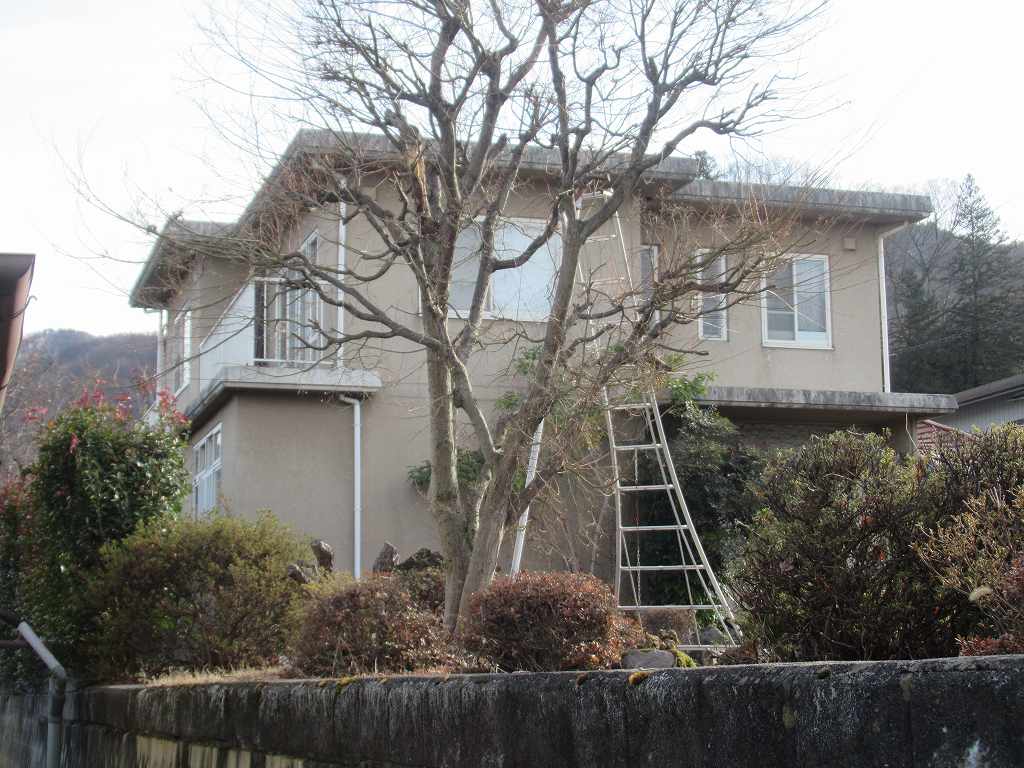 1990s concrete house on a large plot in Nagano
