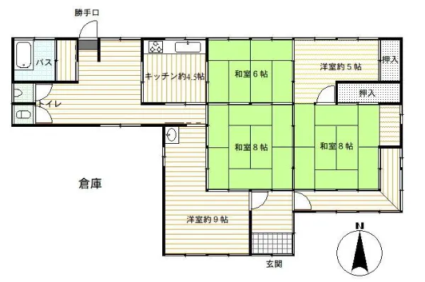 1940s wood house with outbuildings in Miyazaki