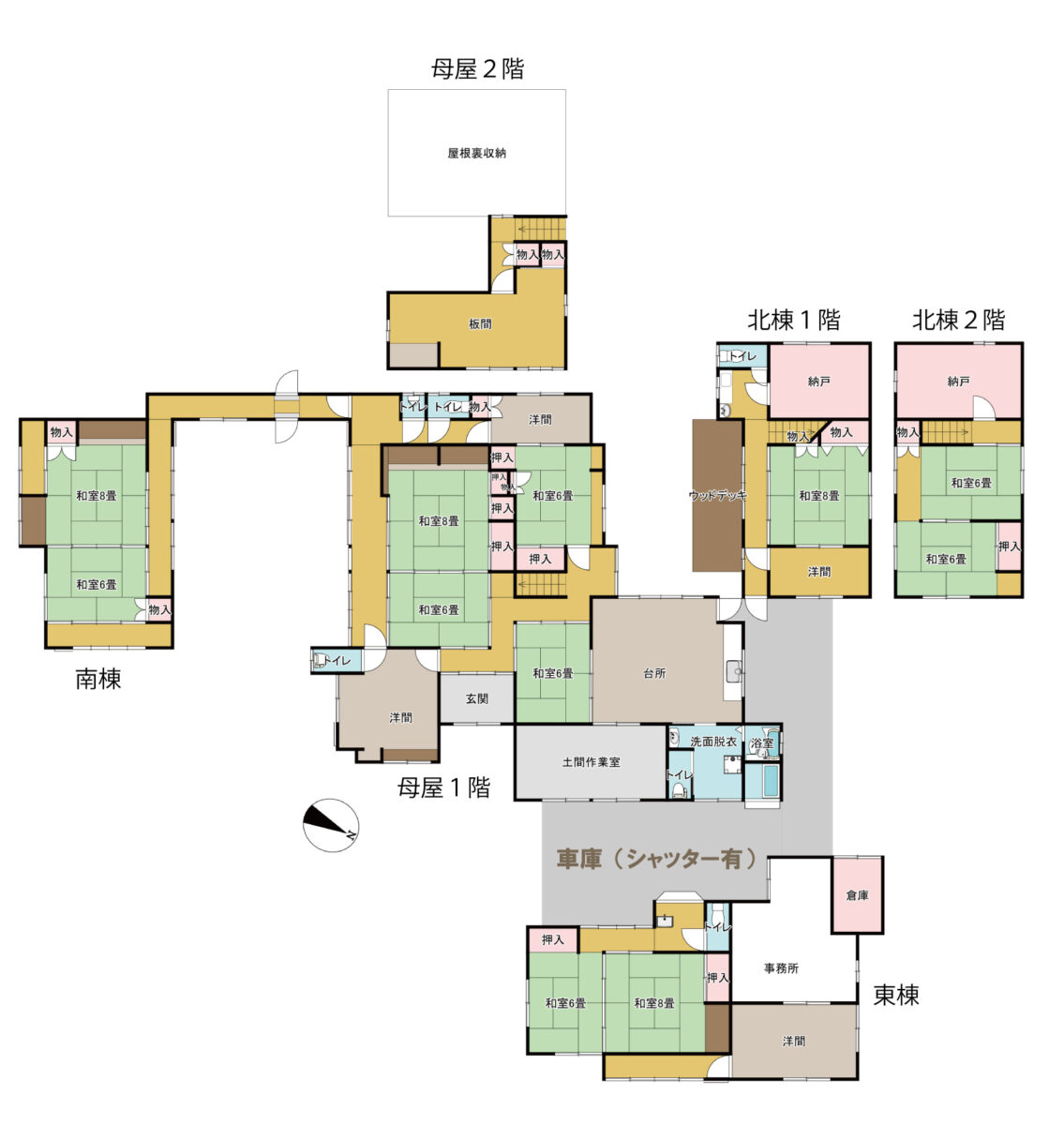 Floor plan for Wood house on a large plot in Hyogo