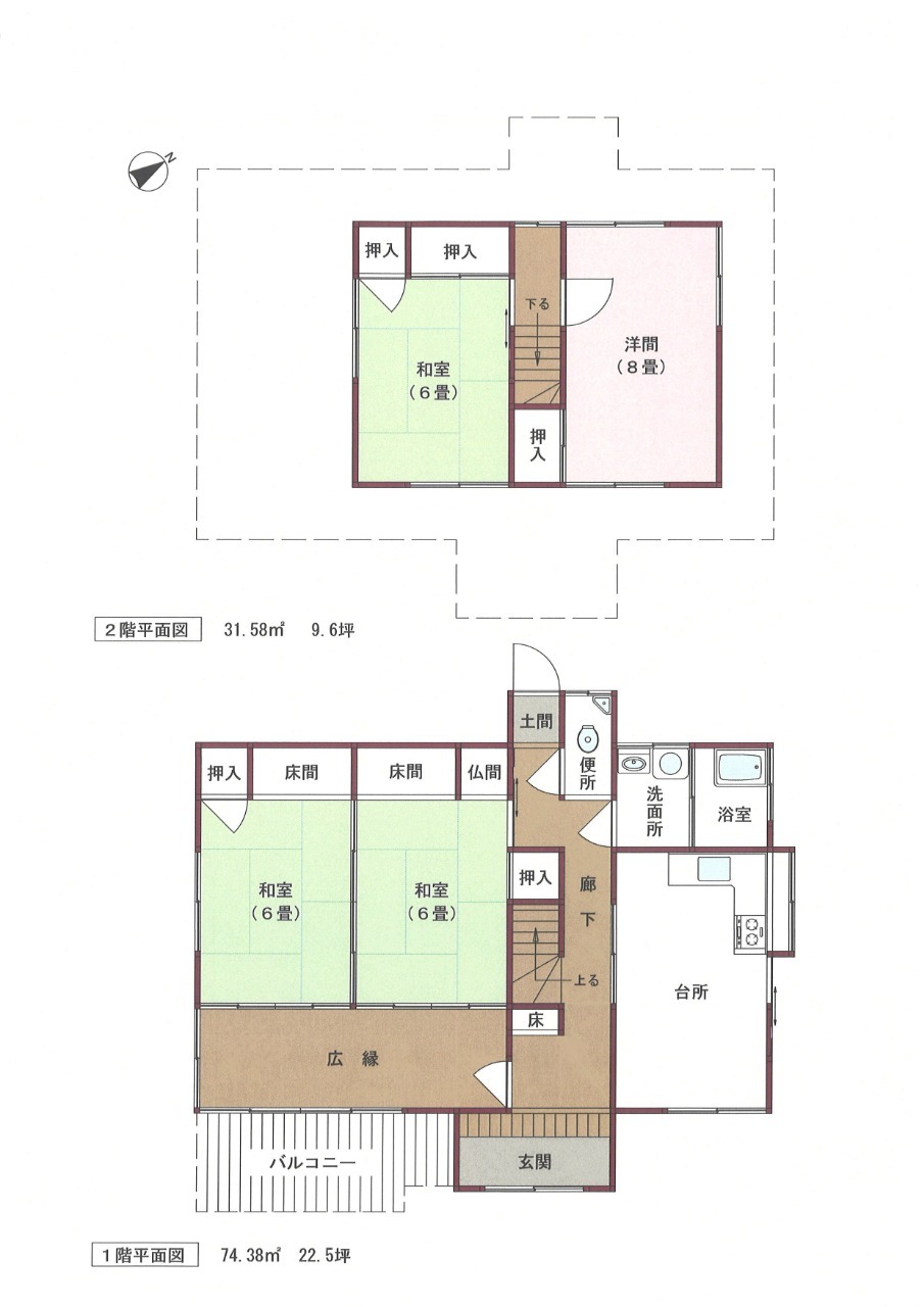 Floor plan for 1980s wood house in Oita