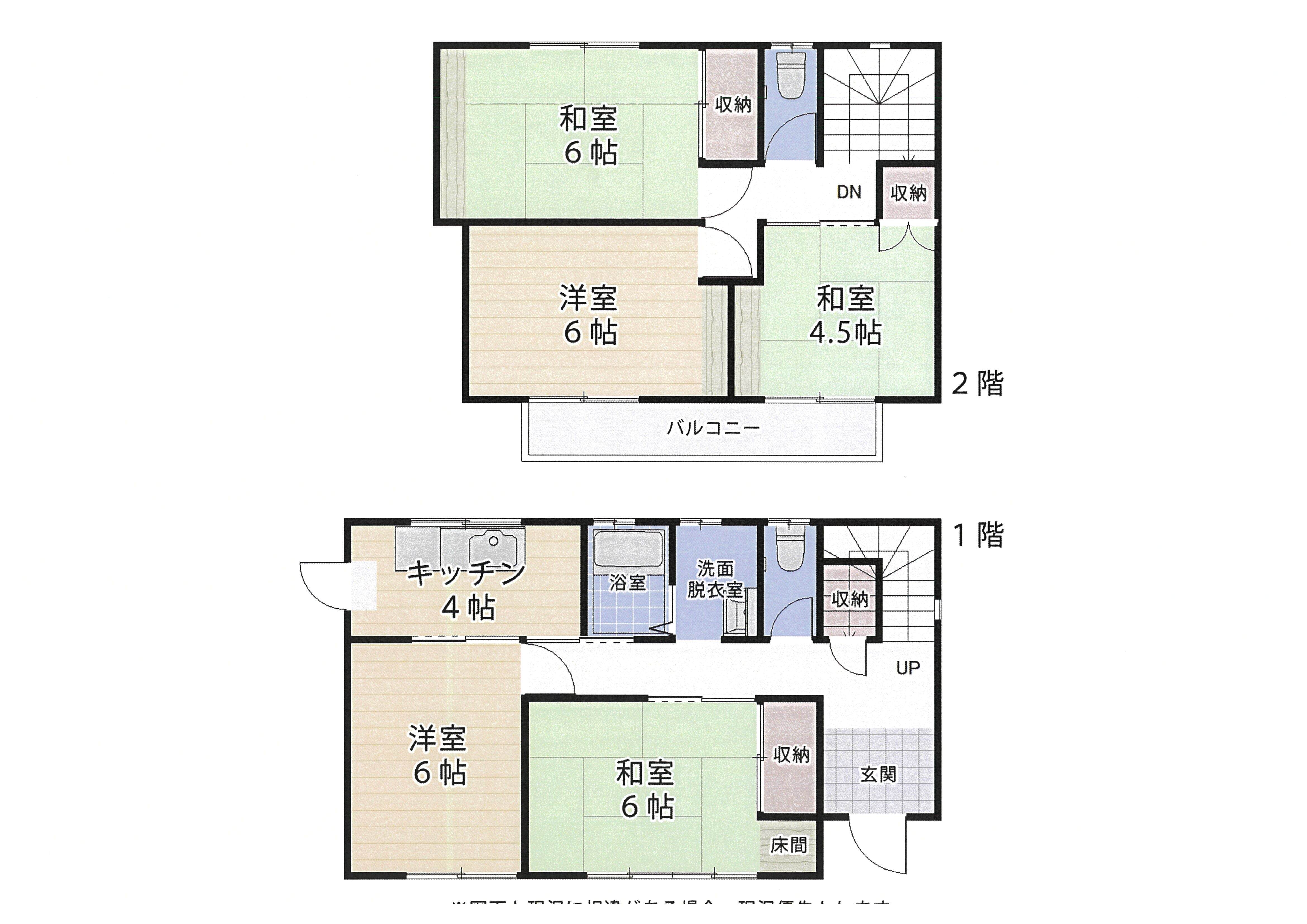 Floor plan for 1980s wood house in Aomori