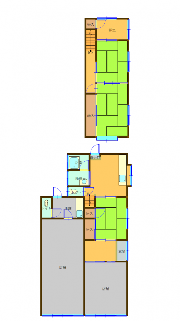 Floor plan for 1990s wood house, 3-min walk to station, Okayama