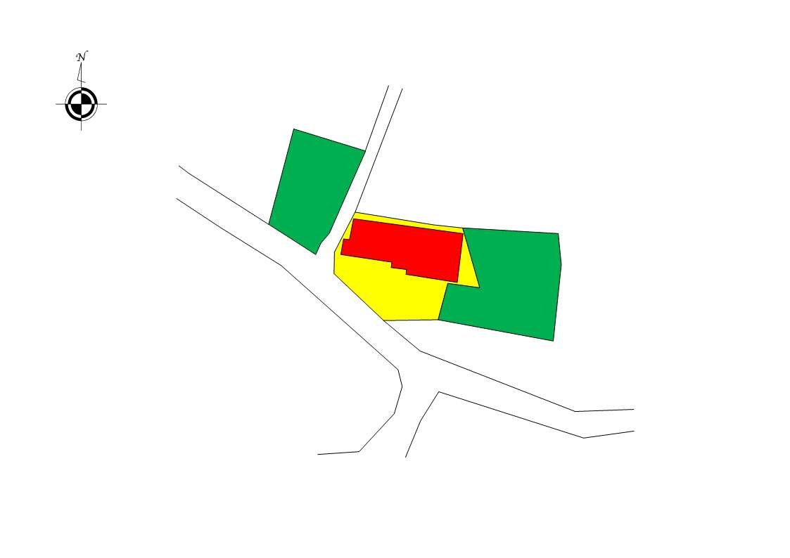Floor plan for 1970s wood house on a large plot in Fukuoka