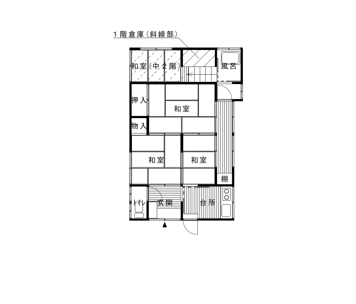 Floor plan for 1960s wood house, 8-min walk to station, Nagasaki