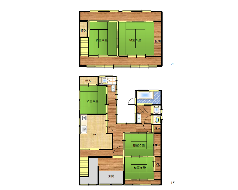 Floor plan for 1950s wood house in Shimane