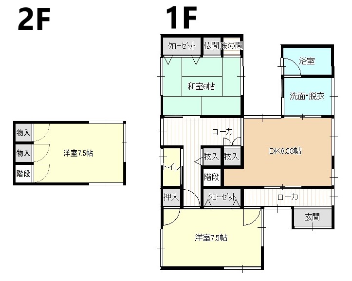 Floor plan for 1960s wood house in Ehime