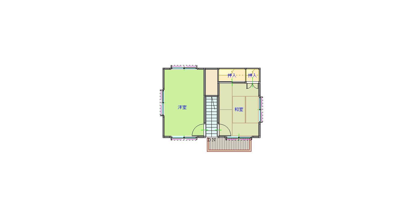 Floor plan for 1980s wood house in Tokushima