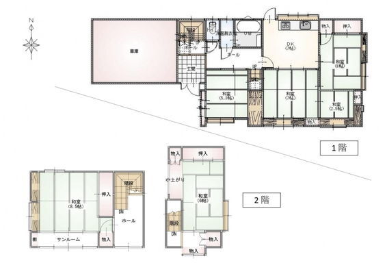 Floor plan for 1960s wood house in Aomori
