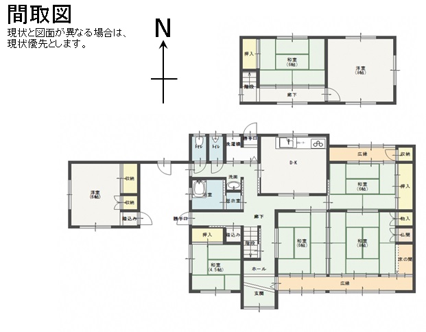 Floor plan for 1970s wood house in Fukuchiyama, Kyoto