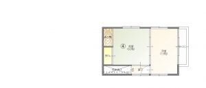 Floor plan for 1940s wood house in Iwate