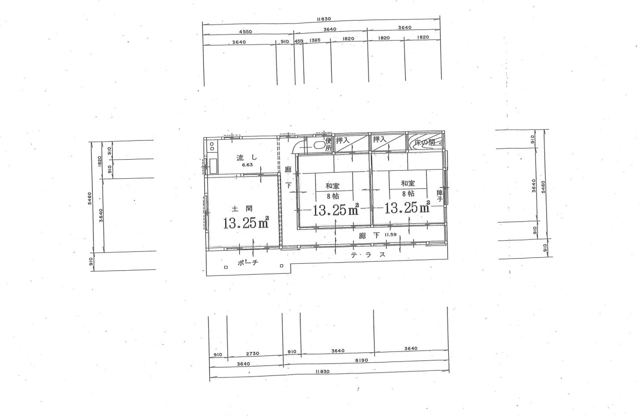 Floor plan for 1990s wood house in Tochigi