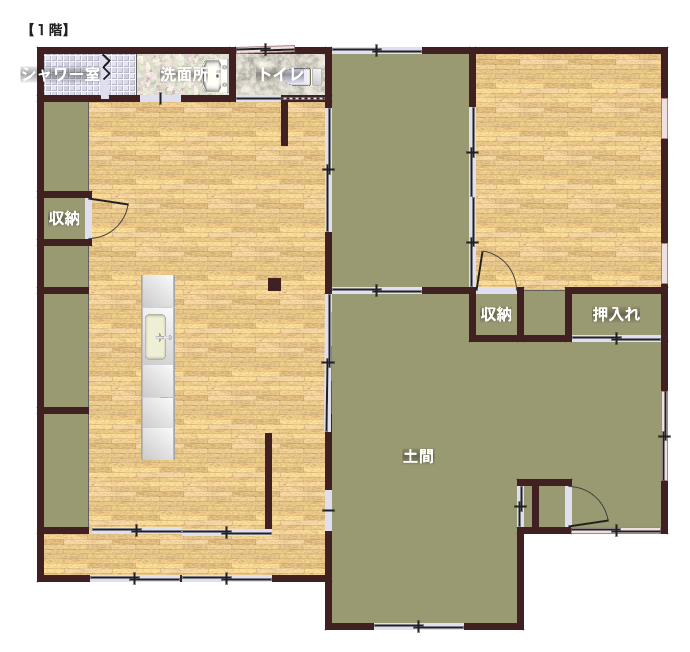Floor plan for 1950s wood house in Ehime