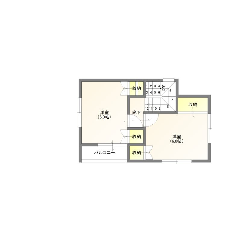 Floor plan for 1980s wood house in Iwate