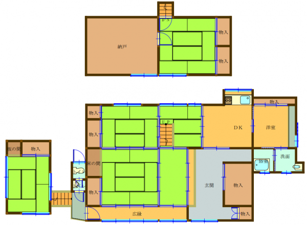 Floor plan for 1930s wood house in Okayama