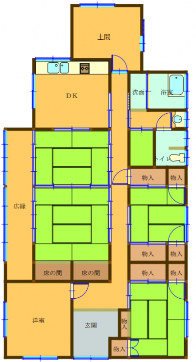 Floor plan for 1960s wood house in Okayama