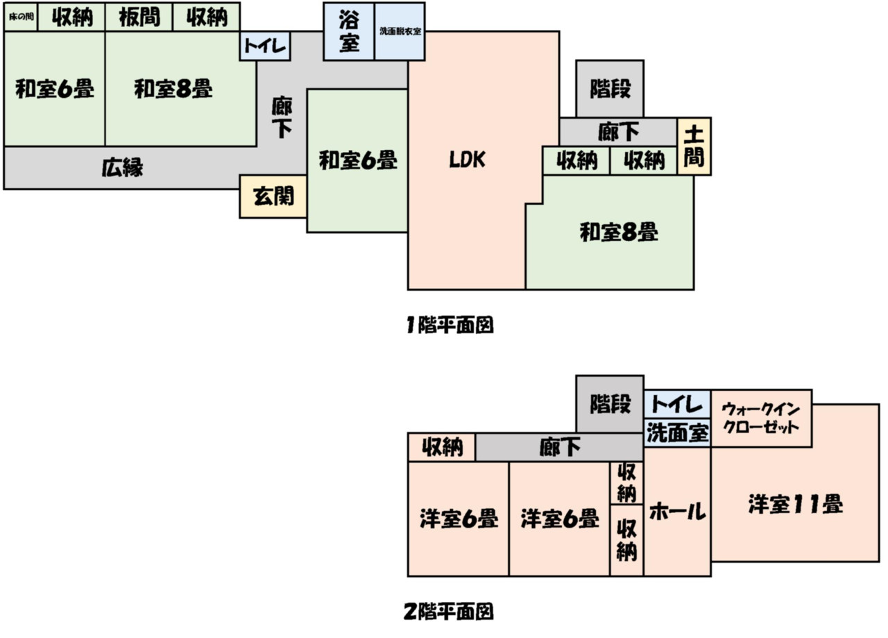 Floor plan for 1980s wood house on a large plot in Tochigi
