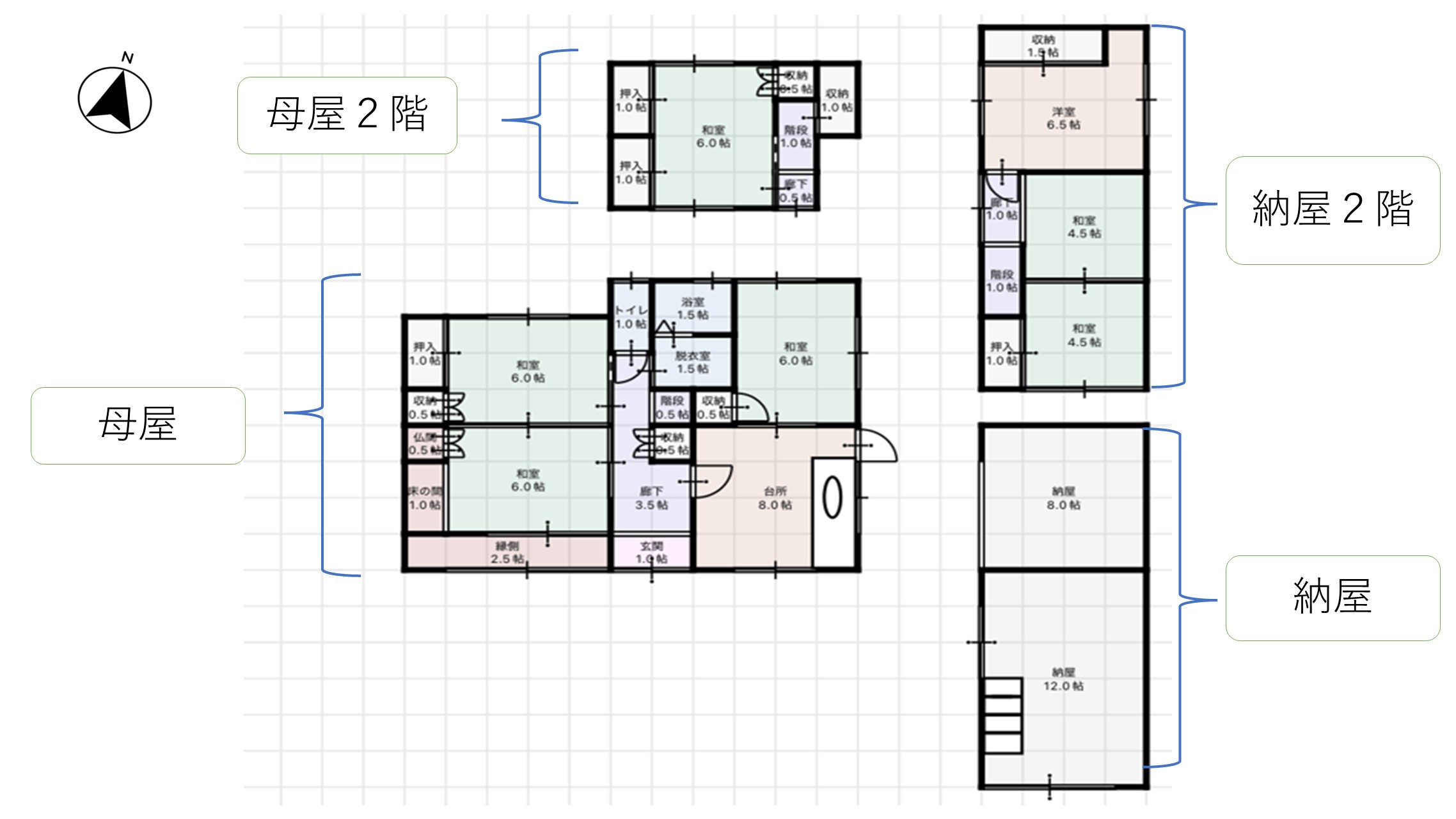Floor plan for 1980s wood house in Yamaguchi