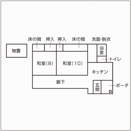 Floor plan for 1970s house on a large plot in Komoro