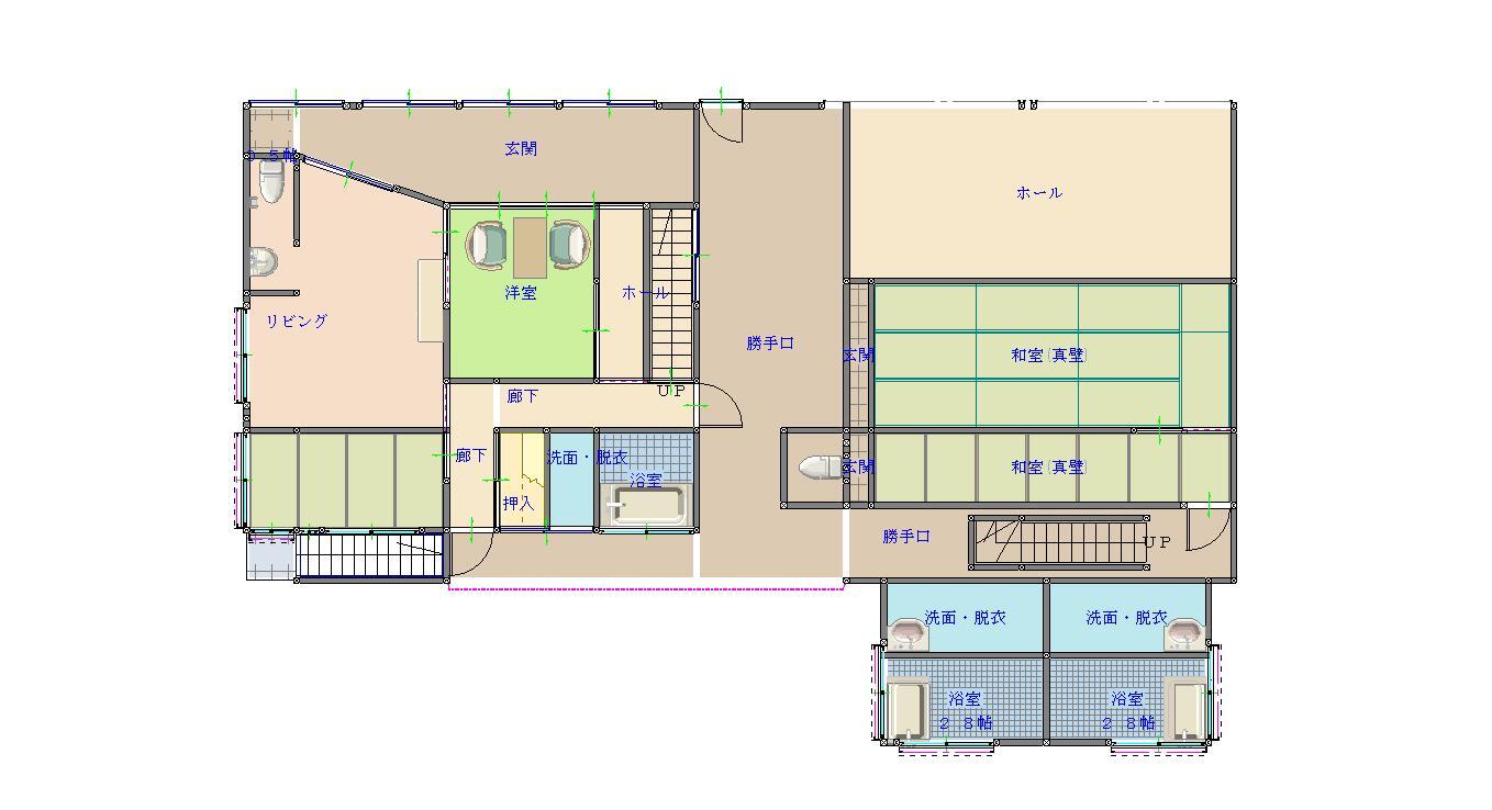 Floor plan for 1980s concrete house in Tokushima