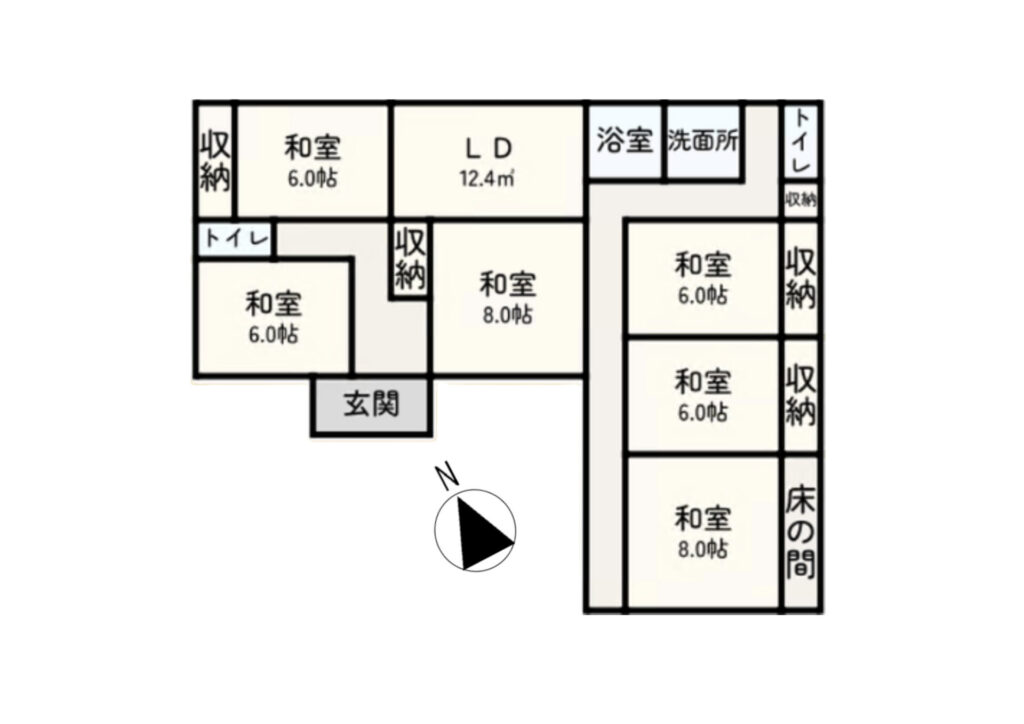 Floor plan for Property No. 495 Nōmi-chō Shikagawa