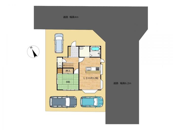 Floor plan for 1990s wood house in Kagawa