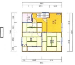 Floor plan for 1970s wood house in Niigata
