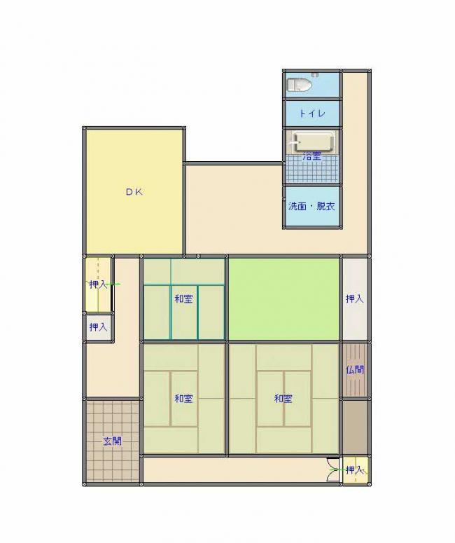 Floor plan for 1940s wood house in Shimane