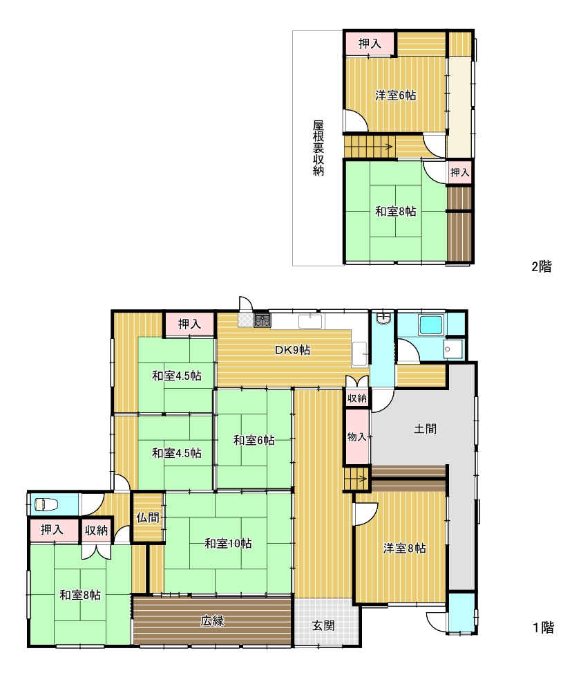 Floor plan for 1950s wood house on a large plot in Saga