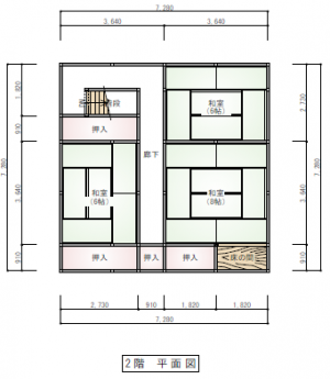 Floor plan for 1940s wood house with outbuildings in Niigata