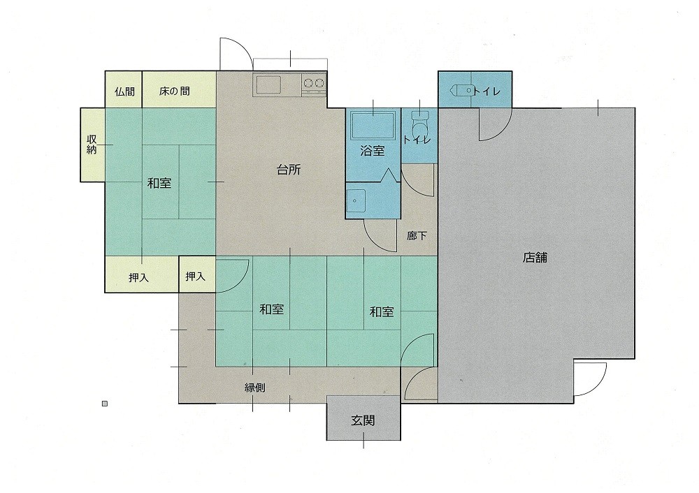 Floor plan for 1980s wood house near the coast in Ibusuki, Kagoshima