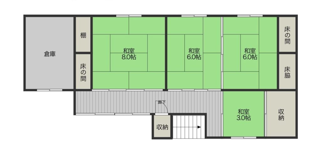 Floor plan for Precious Goemon Bath! Remarkable Old Farmhouse (R5-O-2)
