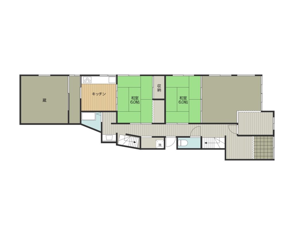 Floor plan for Wide house overlooking the shopping street