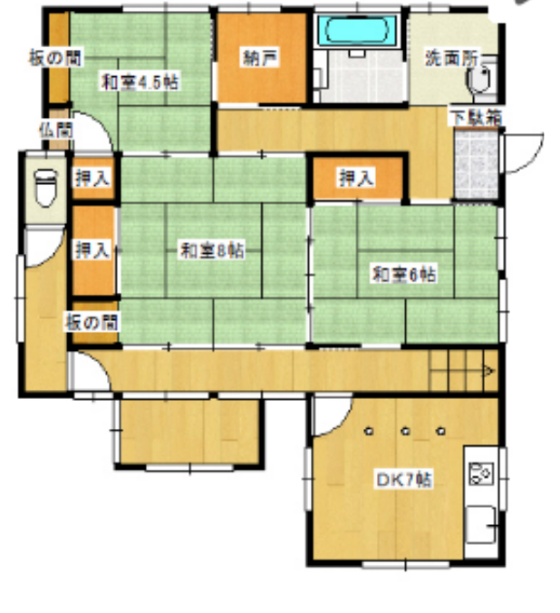 Floor plan for 1960s wood house in Kumamoto