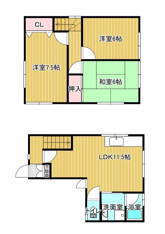 Floor plan for 1990s wood house, 8-min walk to station, Wakayama