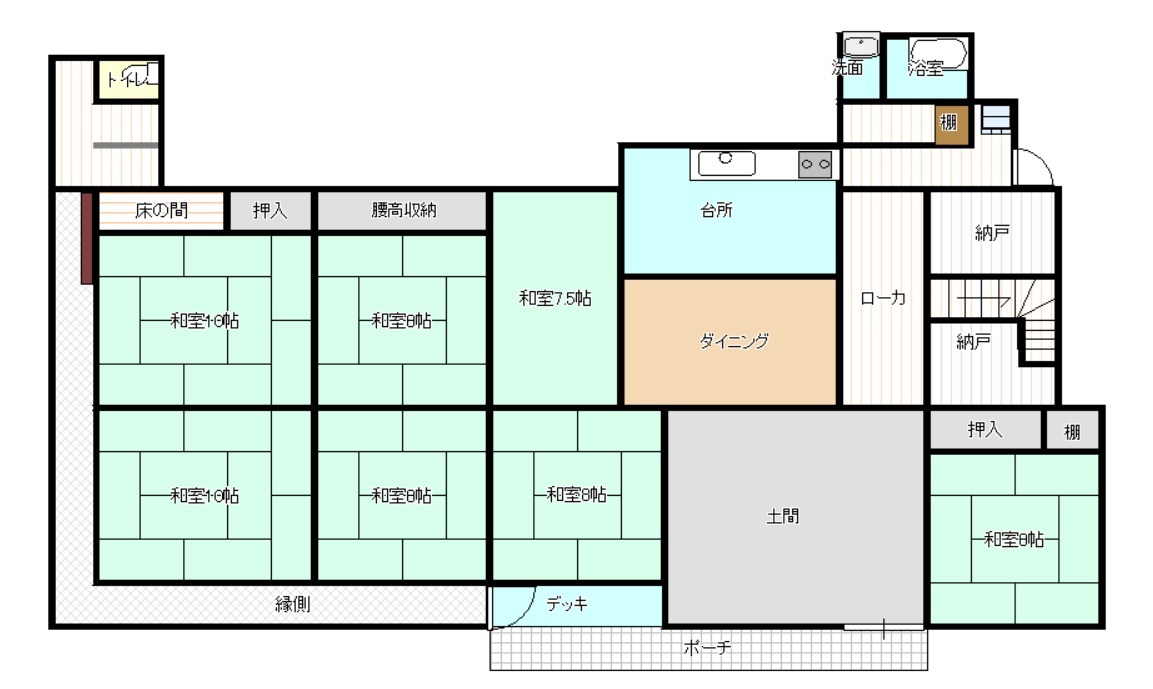 Floor plan for 1920s house on a large plot in Yamanashi