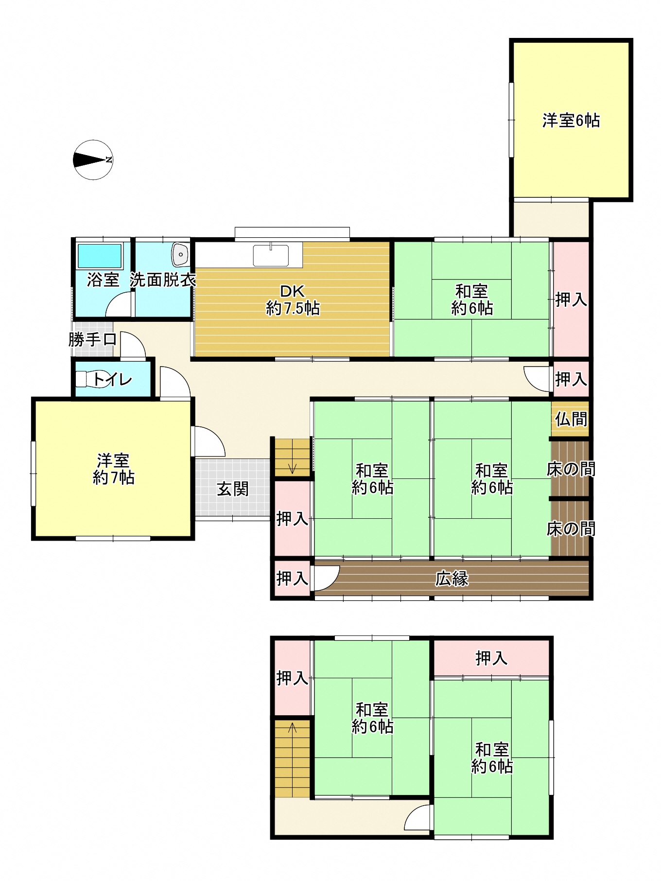 Floor plan for Wood house with outbuildings in Ayabe, Kyoto