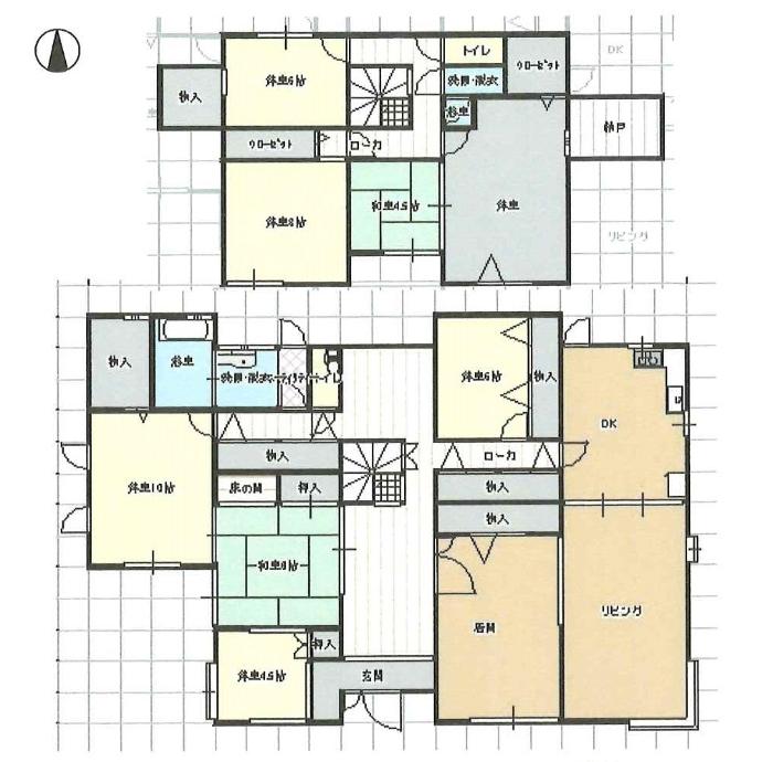 Floor plan for 1990s steel-frame house, 7-min walk to station, Fukui
