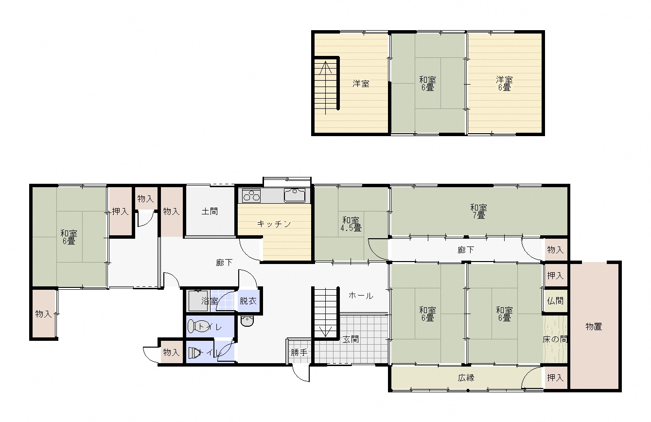 Floor plan for Wood house in Ayabe, Kyoto, farmland, approval needed
